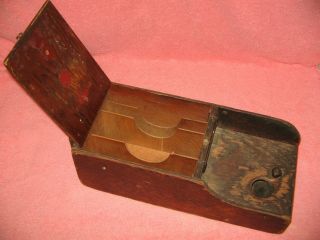 VINTAGE U.  S.  MAIL RURAL CARRIER WOODEN CASH/FORMS BOX - HANDMADE - RARE ONE OF A KIND 3