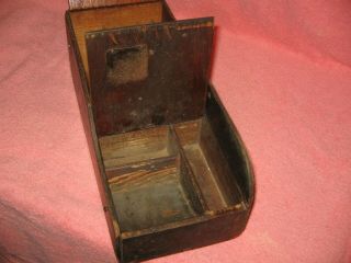 VINTAGE U.  S.  MAIL RURAL CARRIER WOODEN CASH/FORMS BOX - HANDMADE - RARE ONE OF A KIND 6