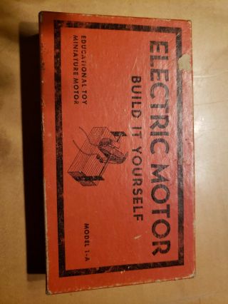 Rare Vintage Tubbs Toy Co.  Toy Electric Motor - Build It Yourself.