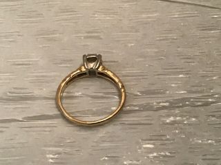 14k Yellow Gold And Platinum Two Tone Antique Diamond Ring.  50 Carat 10