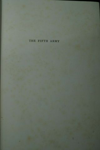Ww1 Britain Bef The Fifth Army Reference Book