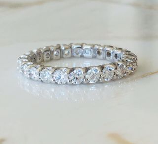 Magnificent 2 Carat Total Weight White Gold Diamond Eternity Wedding Band
