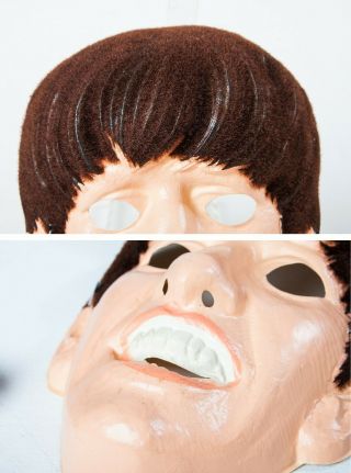 Vintage 1964 Ben Cooper Ringo Starr Mask Halloween Costume The Beatles NEMS ENT 4