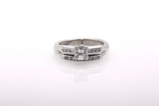 Antique $4000 1ct Vs H Diamond Platinum 14k Gold Wedding Ring Set Arthritic
