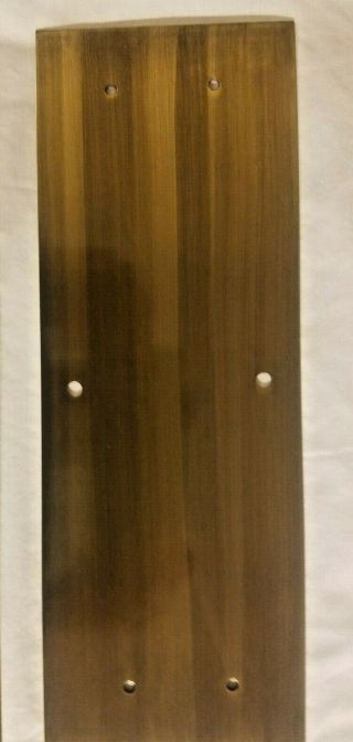 Pair Solid Antique Brass Door Push Plates 4 x 11 inches 2