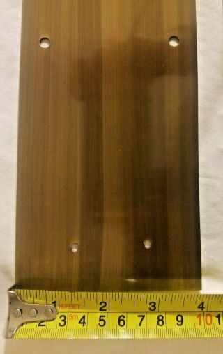 Pair Solid Antique Brass Door Push Plates 4 x 11 inches 4