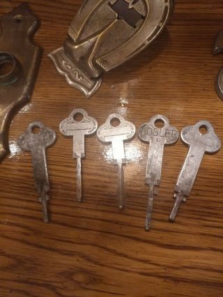 5 Rare Antique Vintage Mosler Safe Lock Change Tool Pick Safe Lock Set