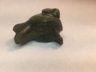 Antique Chinese Carved Jade Frog Toggle Button A/F,  C19th or earlier 4