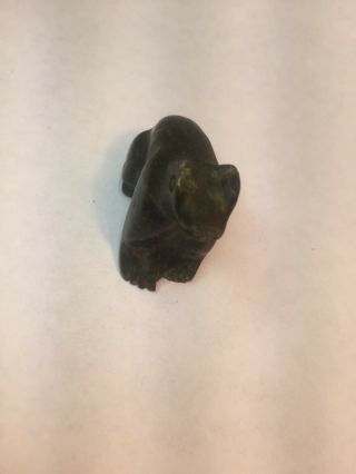 Antique Chinese Carved Jade Frog Toggle Button A/F,  C19th or earlier 5