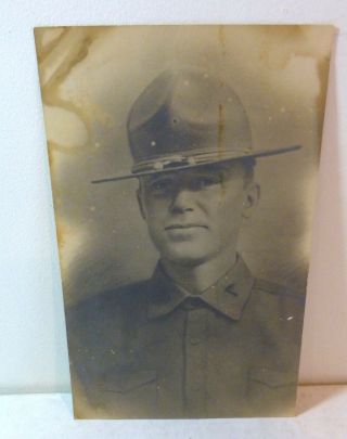Wwi Photo Of U.  S.  Soldier; Large Portrait,  World War Ii,  Army C.  1917