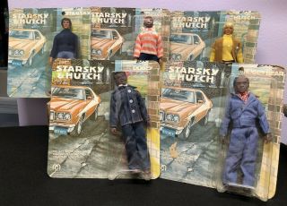 Vintage Mego 1976 Starsky & Hutch Complete Set Of 5 Action Figure Doll Nip