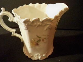 ANTIQUE VICTORIAN SUGAR AND CREAMER PORCELAIN FLORAL 2