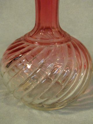 ANTIQUE BACCARAT ART GLASS ROSE TIENTE AMBERINA 8 