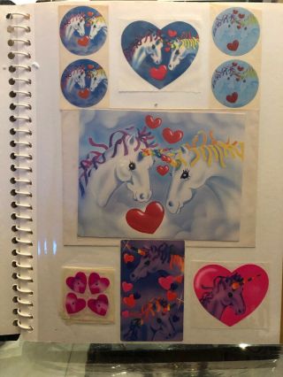 Vintage Puffy Love Unicorn Rainbows Holographic Prism Stickers Decals W/ Bonus 2