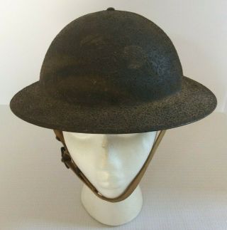 Ww2 Wwii M1917a1 Kelly Helmet W/ Liner & Chinstrap Textured Lid Pearl Harbor