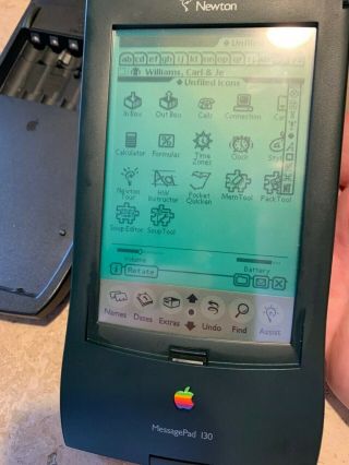 Vintage Apple Newton MessagePad 130 H0196,  WITH CHARGER & DOCK & BATTERY 2