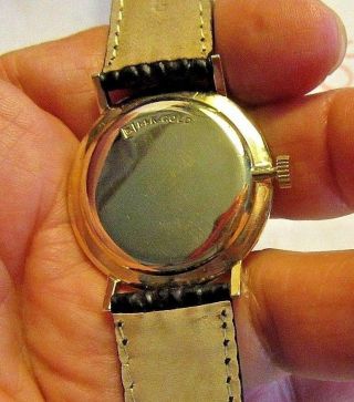 OLD VINTAGE SWISS TRADITION 17 JEWELS WIND MENS WATCH - MARKED 14K GOLD.  Sku RB600 3