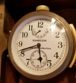 1942 Hamilton Ship Chronometer Model 22,  21j Adj Temp & 6 Pos.  60 Day