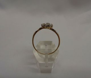 Art Nouveau Unusual Diamond Ring 0.  50 Carat 18ct and Platinum - Large Size S 1/2 6