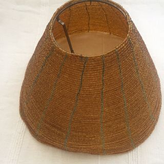 Vintage Amber Beaded Lampshade