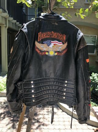 Vintage Harley Davidson Leather Jacket L/xl