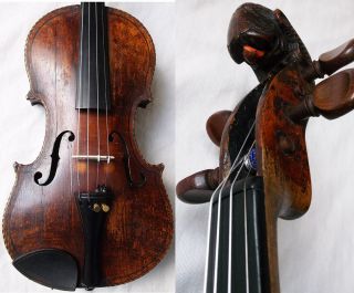 Fine Old German 7/8 Lionhead Violin - Video - Antique Rare Lion バイオリン скрипка 129