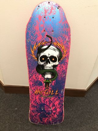 Vintage Mike Mcgill Powell Peralta Skull And Snake Skateboard Deck Pink Og