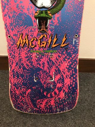 Vintage Mike McGill Powell Peralta Skull and Snake skateboard deck PINK OG 4