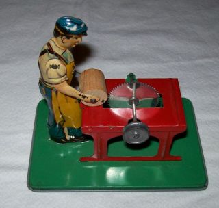 Antique Vintage Wood Cutter Steam Toy Accessory -