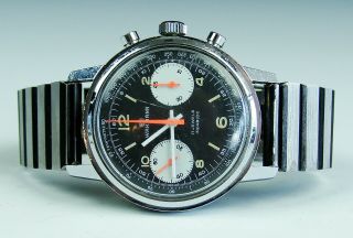 Vintage Wakmann Valjoux Calibre 7733 Chronograph Watch W/ Papers