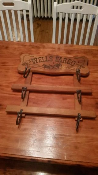 Rare Vintage 1959 Tales Of Wells Fargo Toy Bb Gun Rack Holder Shelf Overland Inc