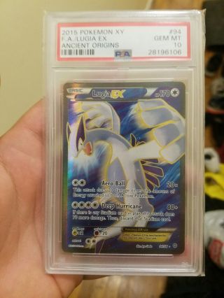 Psa 10 Pokemon Xy Ancient Origins Lugia Ex 94/98 Full Art Holo Foil Gem