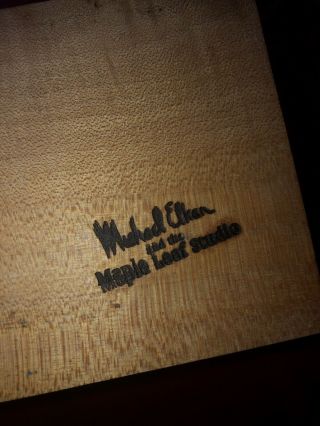 Vintage Michael Elkan Maple Leaf Studio Wood Desk Top Art Compartment Box 4