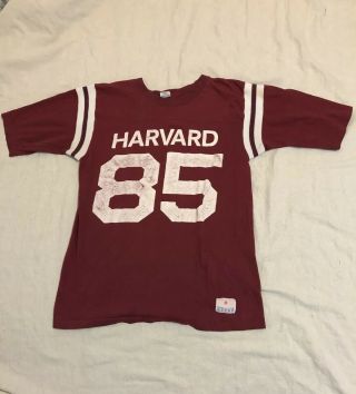 Vintage 70s Champion Blue Bar Harvard University T - Shirt - Sz M Sports College 2