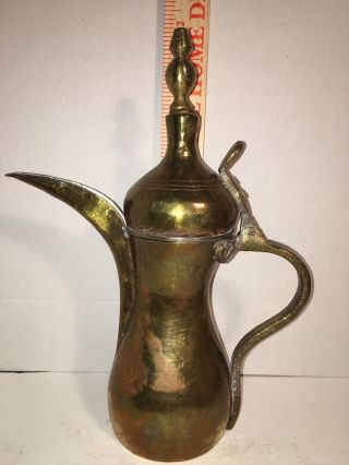 Antique Middle Eastern Arabic Brass Coffee Dallah Coffee Pot