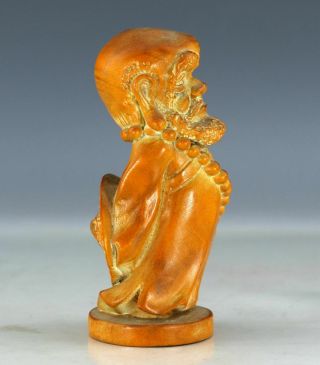 Chinese Exquisite Hand - carved Luohan Carving Wooden statue 5