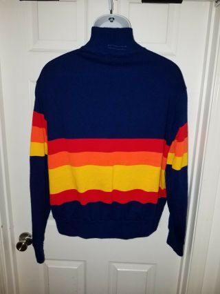 rare authentic medalist sand knit Houston Astros rainbow sweater vintage 2