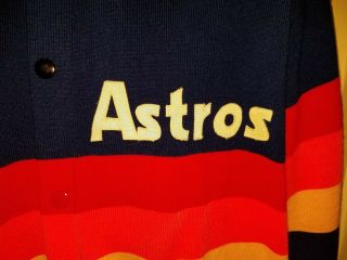 rare authentic medalist sand knit Houston Astros rainbow sweater vintage 3