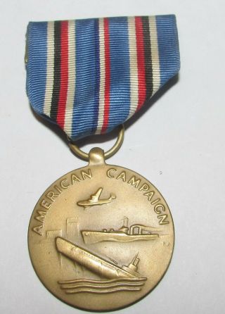 Ww2 American Campaign Medal United States Army / Navy / Marine Corps