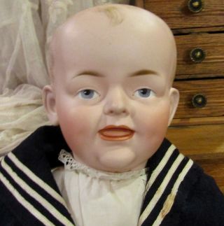 Antique C1910 28 " Kley Hahn 548 German Bisque Character Doll W/orig.  Toddler Body
