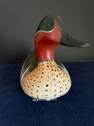 Vintage wood duck decoy BILL GOENNE 5