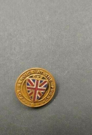 Wwi Cef Lapel Pin - For Service At The Front,  Serial 67205