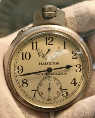 Vintage Hamilton Chornometer Watch Model 22 Navy DE419 4