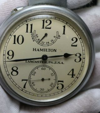 Vintage Hamilton Chornometer Watch Model 22 Navy DE419 8