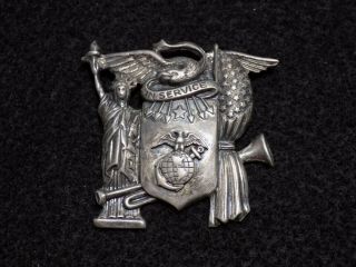Wwii Usmc Marine Corp Sterling Silver Danecraft Sweetheart Pin Brooch
