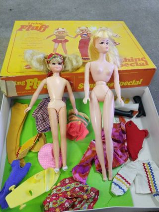 Incomplete Vintage Mattel Living Fluff Barbie Set,  plus bonus Peggy Ann doll 4