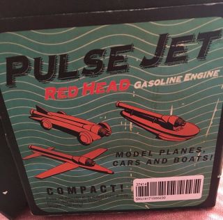 Vtg Hobby King Red Head Pulse Jet model airplane engine RC car boat gas 10