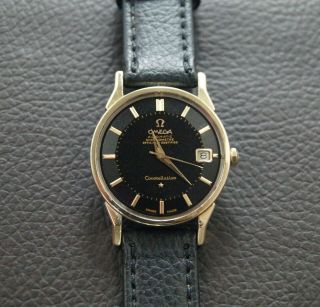 Vintage Omega Constellation Pie Pan Gold & Steel Automatic Cal.  561 Ref.  168.  005