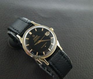 VINTAGE OMEGA CONSTELLATION PIE PAN GOLD & STEEL AUTOMATIC CAL.  561 REF.  168.  005 7