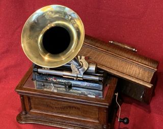 Antique Columbia Type Bf Graphophone Phonograph Cylinder Record Player